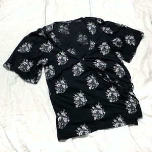 Lucky Brand - Black Wrap Blouse